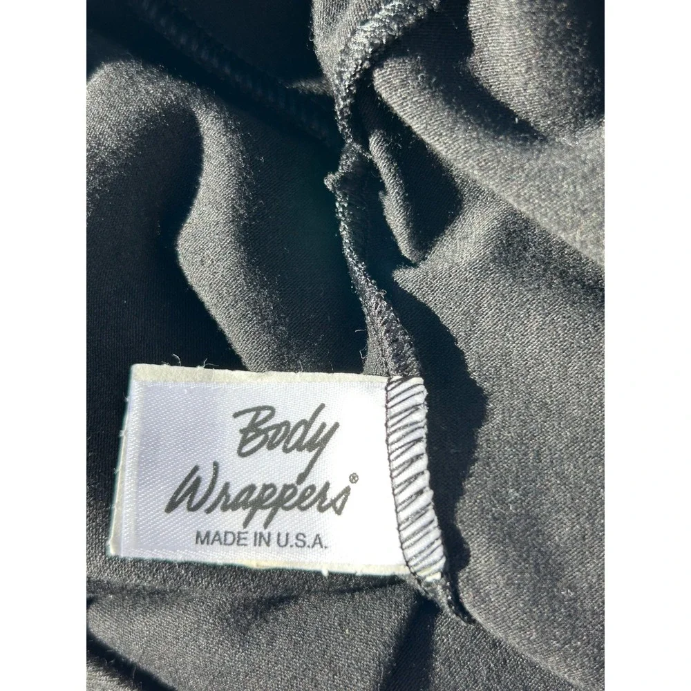 Body Wrappers Girls Black Short Sleeve Leotard Size 3-4 NWT Vintage